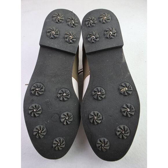 Foot Joy Green Joys Golf Lace Up Shoes White w/ Tan Oxford Saddle 48802 Sz 7.5 M - Picture 6 of 8